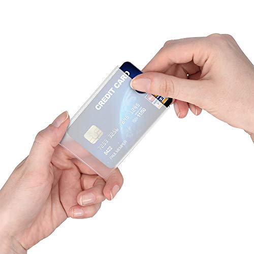 kwmobile 10x Funda protectora de TPU para tarjetas crédito y débito - Cubiertas protectoras para tarjeta - Tarjetero transparente mate