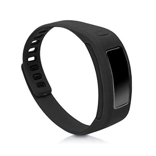 kwmobile 2X Brazalete Compatible con Garmin Vivofit - Pulsera de TPU para Fitness Tracker en Negro/Azul Oscuro