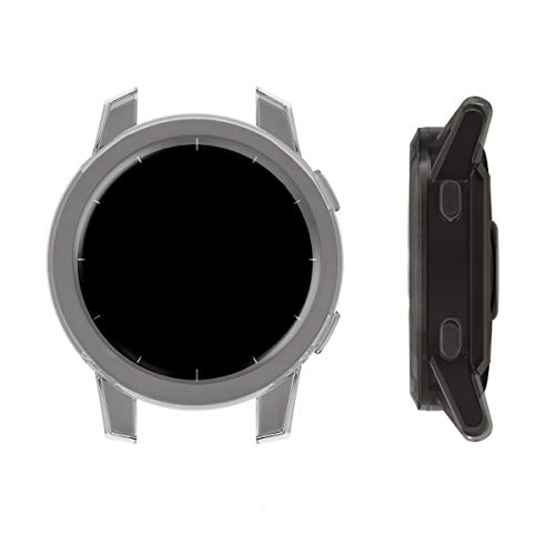 kwmobile 2X Carcasa Compatible con Garmin Vivoactive 4 (45 mm) - Funda para Fitness Tracker en Negro/Transparente/Transparente