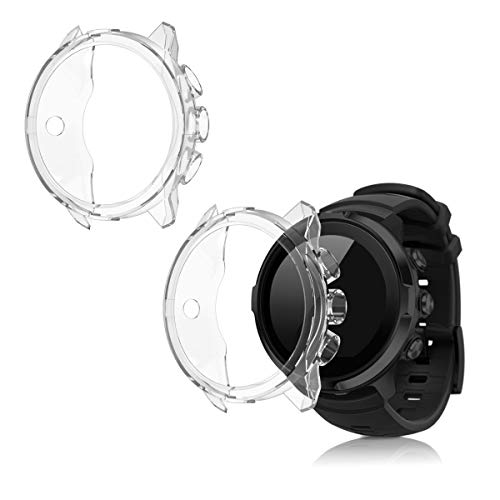 kwmobile 2X Carcasa Compatible con Suunto 9/9 Baro/Spartan Sport Wrist HR - Funda para Fitness Tracker en Transparente