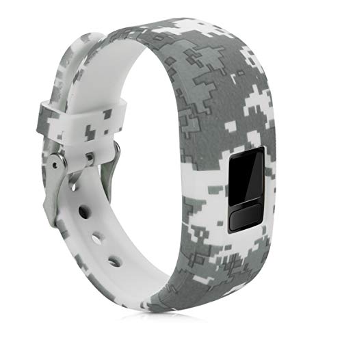 kwmobile 2X Pulseras Compatible con Garmin Vivofit jr. / jr. 2 - Pulseras de Silicona para Fitness Tracker - Motivo Camuflaje