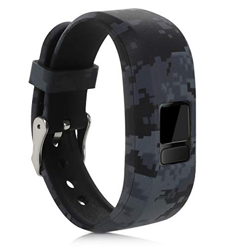 kwmobile 2X Pulseras Compatible con Garmin Vivofit jr. / jr. 2 - Pulseras de Silicona para Fitness Tracker - Motivo Camuflaje