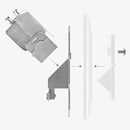 kwmobile 6X Módulo Keystone blindado RJ45 - Conectores con Carcasa metálica para Cables Cat 6A con 2X Aplique de Pared - Montaje sin Herramientas