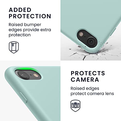 kwmobile Carcasa Compatible con Apple iPhone 7/8 / SE (2020) - Funda de Silicona para móvil - Cover Trasero en Menta