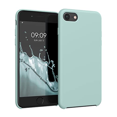 kwmobile Carcasa Compatible con Apple iPhone 7/8 / SE (2020) - Funda de Silicona para móvil - Cover Trasero en Menta