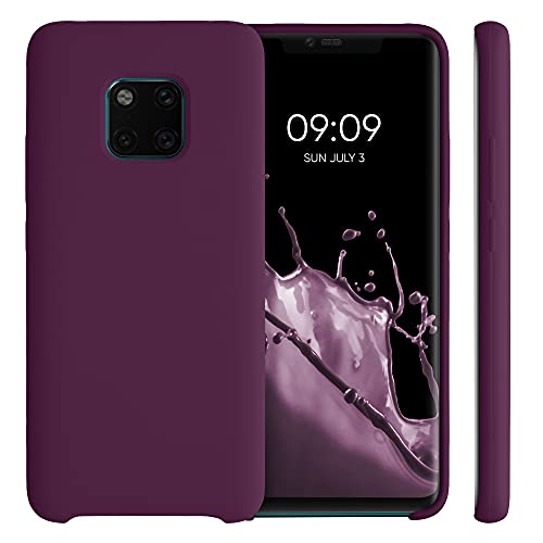 kwmobile Carcasa Compatible con Huawei Mate 20 Pro - Funda de Silicona para móvil - Cover Trasero en Violeta Burdeos