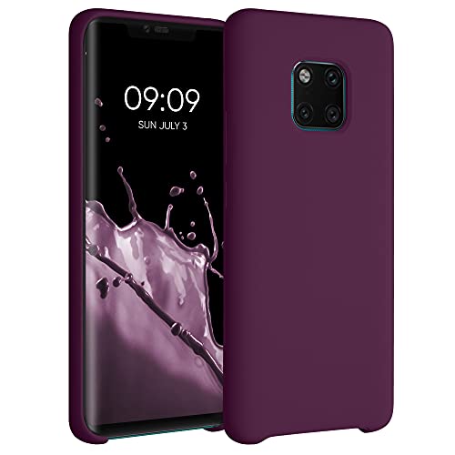 kwmobile Carcasa Compatible con Huawei Mate 20 Pro - Funda de Silicona para móvil - Cover Trasero en Violeta Burdeos