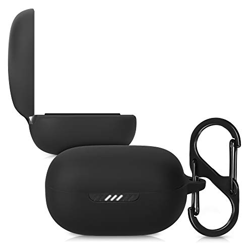 kwmobile Carcasa de Silicona Compatible con JBL Live Pro Plus - Funda para Auriculares en Negro