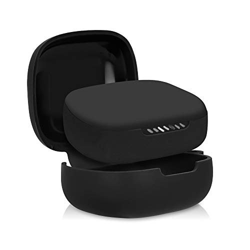 kwmobile Carcasa de Silicona Compatible con JBL Live Pro Plus - Funda para Auriculares en Negro