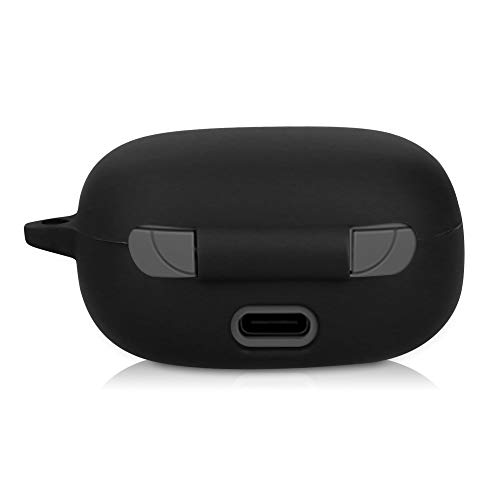 kwmobile Carcasa de Silicona Compatible con JBL Live Pro Plus - Funda para Auriculares en Negro