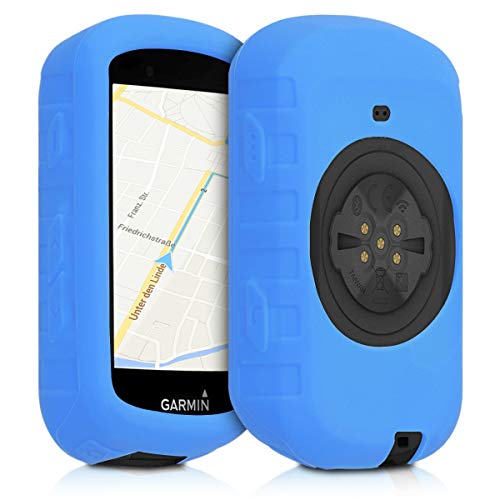 kwmobile Carcasa GPS Compatible con Garmin Edge 530 - Funda de Silicona para navegdor de Bici - Azul