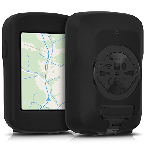 kwmobile Carcasa GPS Compatible con Garmin Edge 820 / Explore 820 - Funda de Silicona para navegdor de Bici - Negro