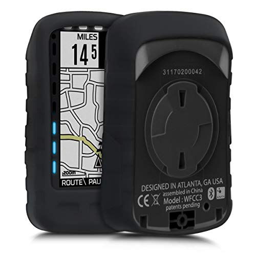 kwmobile Carcasa GPS Compatible con Wahoo Elemnt Roam - Funda de Silicona para navegdor de Bici - Negro