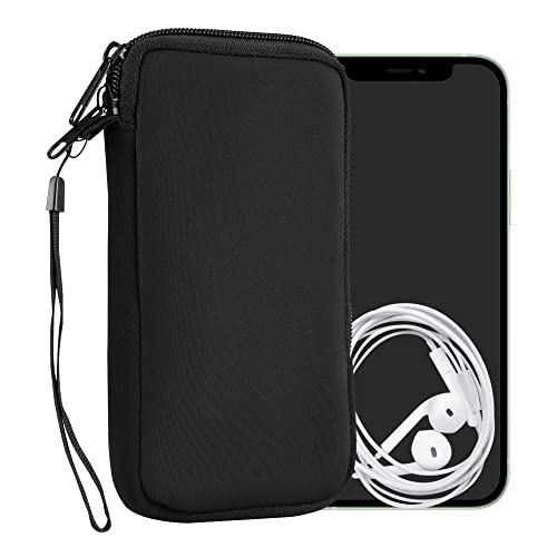 kwmobile Estuche de Neopreno Universal para Smartphone - Funda Protectora con Cremallera para XL - 6,7/6,8" Negro