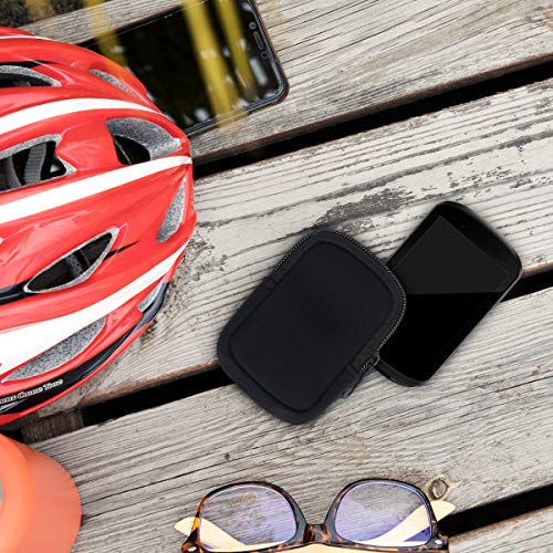 kwmobile Funda Compatible con Consola Garmin Edge 530/830 - Estuche Blando de Neopreno con Cremallera Negro