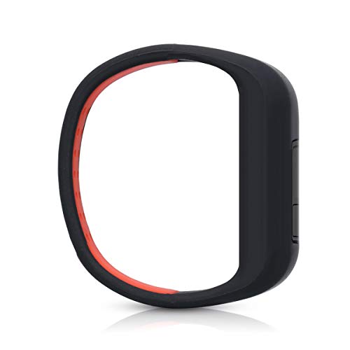 kwmobile Pulsera Compatible con Garmin Vivofit jr. / jr. 2 - Brazalete de Silicona y TPU para smartwatch - Negro/Rojo