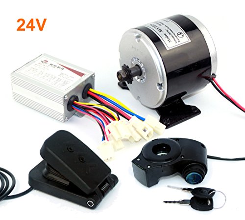 L-faster 24 V 36 V 350 W DC Eléctrico Motor de Monopatín Eléctrico DIY 350 W Motor Kit Motor eléctrico de la Bici Motor Uso 25 H Cadenas (24V350W Pedal Kit)