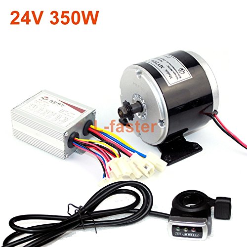 L-faster 24 V 36 V 350 W DC Eléctrico Motor de Monopatín Eléctrico DIY 350 W Motor Kit Motor eléctrico de la Bici Motor Uso 25 H Cadenas (24V350W Thumb Kit)