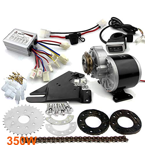 L-faster 350W Motor Diesel engranada Kit del Motor eléctrico del derailleur fijó el Kit eléctrico Variable de la Bicicleta de la Velocidad múltiple (24V Thumb Kit)