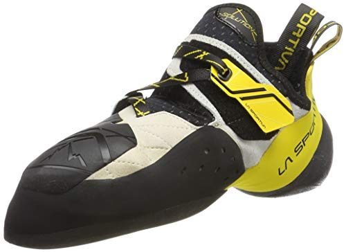 La Sportiva 20G000100, Zapatos de Escalada Unisex Adulto, White Yellow, 39.5 EU