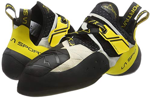 La Sportiva 20G000100, Zapatos de Escalada Unisex Adulto, White Yellow, 39.5 EU