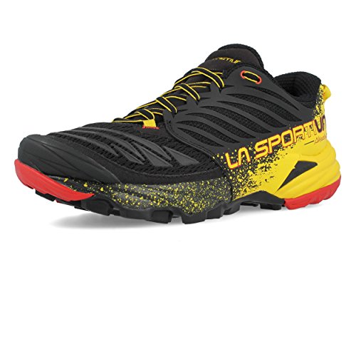 La Sportiva Akasha Trail Running Calzado para Hombre, Multicolor (Red/Black/Yellow), 42.5 EU