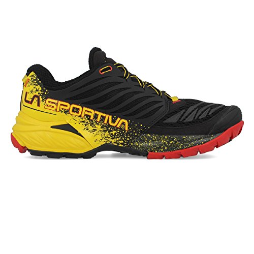 La Sportiva Akasha Trail Running Calzado para Hombre, Multicolor (Red/Black/Yellow), 42.5 EU