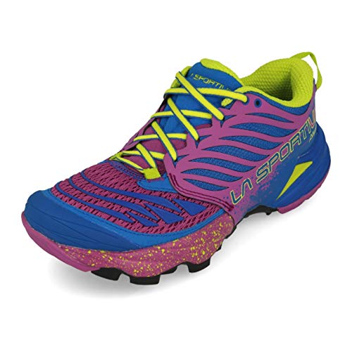 La Sportiva Akasha Woman, Zapatillas de Trail Running Mujer, Multicolor (Marine Blue/Purple 000), 38 EU