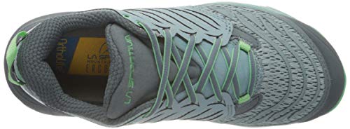 La Sportiva Akasha Woman, Zapatillas de Trail Running Mujer, Multicolor (Stone Blue/Jade Green 000), 36.5 EU