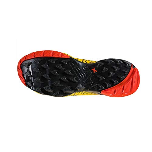 LA SPORTIVA Akasha, Zapatillas de Trail Running Hombre, Yellow/Red, 42.5 EU