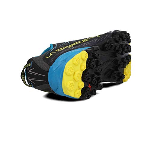 La Sportiva Akyra, Zapatillas de Trail Running Hombre, Multicolor (Carbon/Tropic Blue 000), 44.5 EU