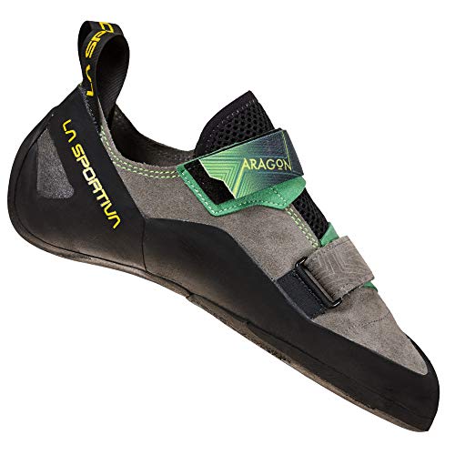 LA SPORTIVA Aragon, Zapatillas de Escalada Hombre, Clay/Jasmine Green, 42.5 EU