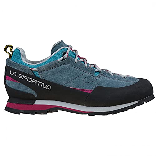 LA SPORTIVA Boulder X Woman, Zapatillas de Senderismo Mujer, Slate/Red Plum, 38 EU