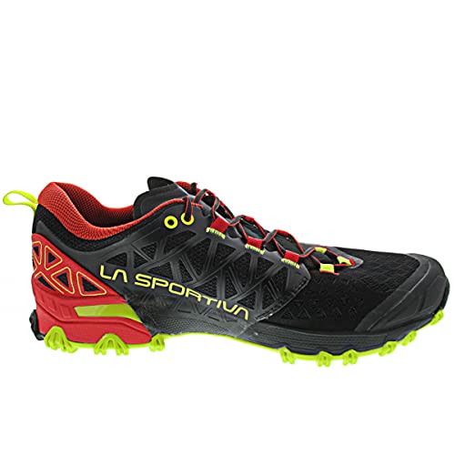 La Sportiva Bushido II, Zapatillas de Senderismo Hombre, Black/Goji, 42.5 EU