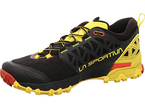 LA SPORTIVA Bushido II, Zapatillas de Trail Running Hombre, Black/Yellow, 43 EU