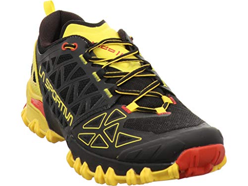 LA SPORTIVA Bushido II, Zapatillas de Trail Running Hombre, Black/Yellow, 43 EU