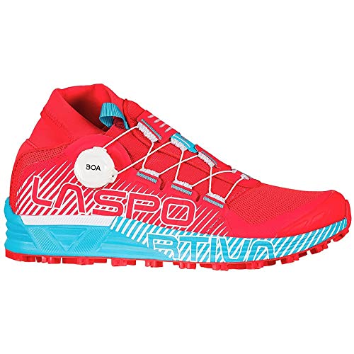 LA SPORTIVA Cyklon Woman, Zapatillas de Trail Running Mujer, Hibiscus/Malibu Blue, 37 EU