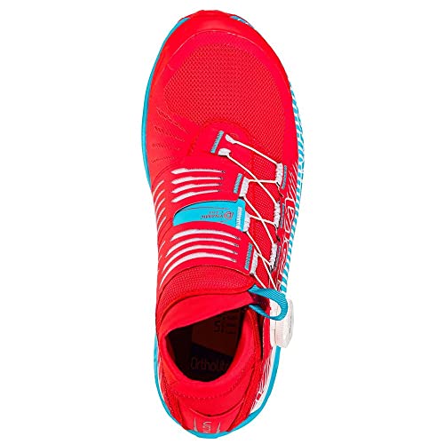 LA SPORTIVA Cyklon Woman, Zapatillas de Trail Running Mujer, Hibiscus/Malibu Blue, 37 EU