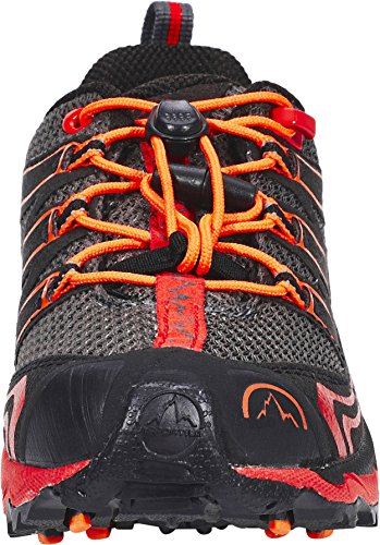 La Sportiva Falkon Low 27-35, Zapatillas de Senderismo Unisex niño, Multicolor (Carbon/Flame 000), 33 EU