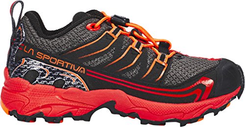 La Sportiva Falkon Low 27-35, Zapatillas de Senderismo Unisex niño, Multicolor (Carbon/Flame 000), 33 EU