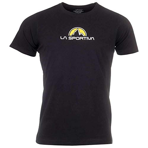 La Sportiva Footstep tee Camiseta, Unisex Adulto, Black, M