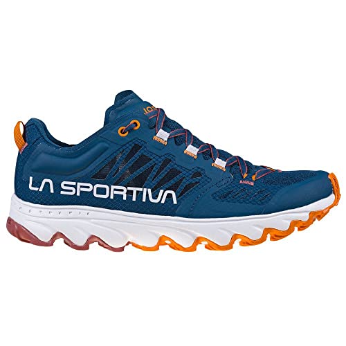 LA SPORTIVA Helios III Woman, Zapatillas de Trail Running Mujer, Denim/Rouge, 39 EU