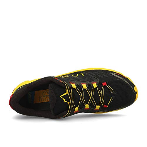 LA SPORTIVA Helios SR, Zapatillas de Mountain Running Hombre, Black/Yellow, 44 EU