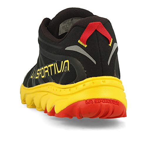 LA SPORTIVA Helios SR, Zapatillas de Mountain Running Hombre, Black/Yellow, 45 EU