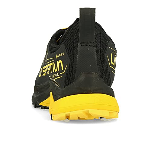 LA SPORTIVA Jackal GTX, Zapatillas de Trail Running Hombre, Black/Yellow, 42 EU