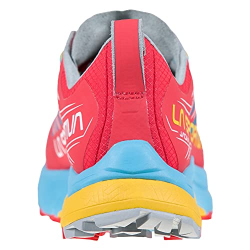 LA SPORTIVA Jackal Woman, Zapatillas de Trail Running Mujer, Hibiscus/Malibu Blue, 38 EU