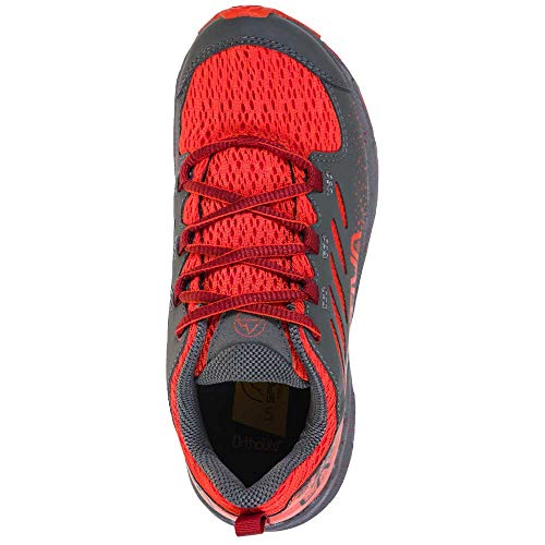 LA SPORTIVA Jynx 36-40, Zapatillas de montaña, Carbon/Poppy, 37 EU