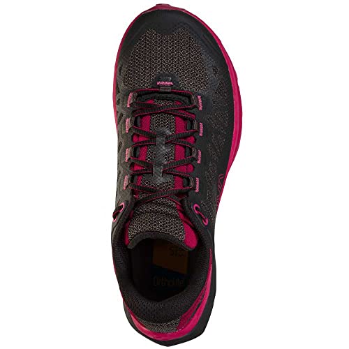 LA SPORTIVA Karacal Woman, Zapatillas de Trail Running Mujer, Black/Red Plum, 42.5 EU