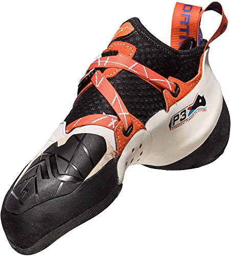 LA SPORTIVA Solution Woman White/Lily Orange, Zapatillas de Escalada, 37 EU