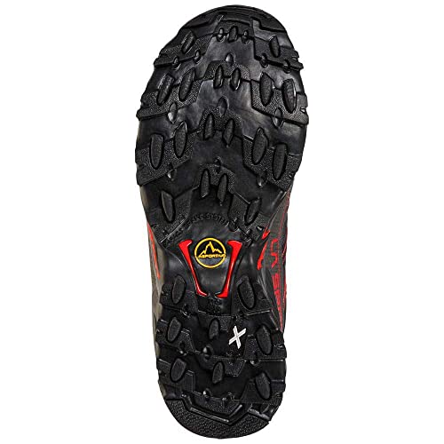 LA SPORTIVA Ultra Raptor II Mid GTX, Botas de Senderismo Hombre, Black/Goji, 42.5 EU